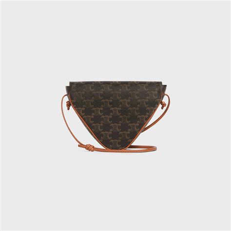celine triangle bag in triomphe canvas